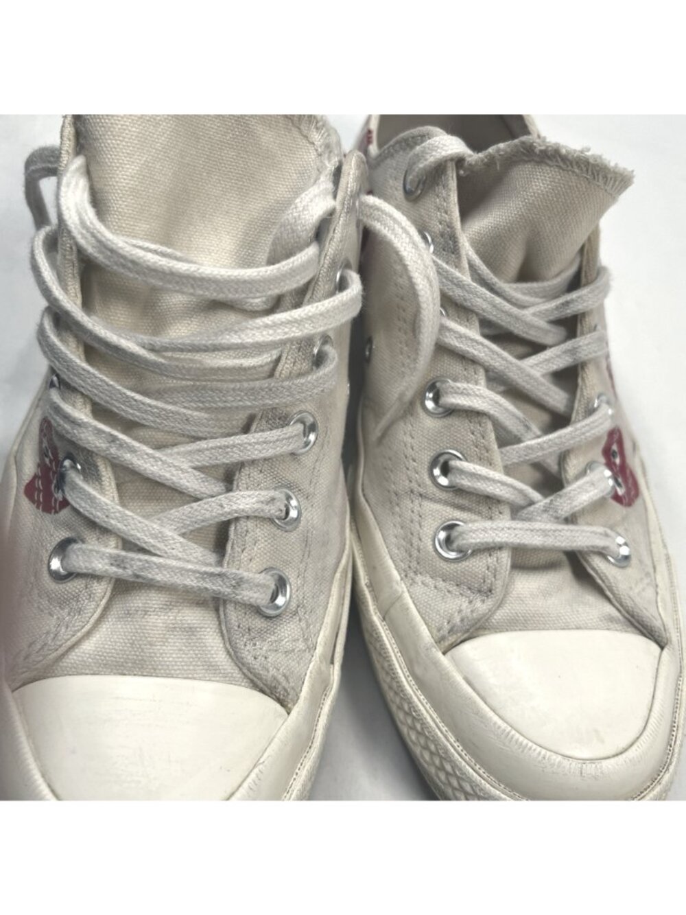 CONVERSE X COMME DES GARÇONS PLAY Chuck Printed Canvas Sneakers Women 9 Men 7 - Picture 9 of 11
